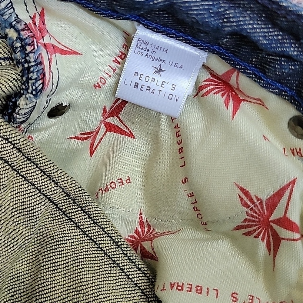People's Liberation Tanya Low Rise Boot Cut Jeans Made In USA - Picture 8 of 9